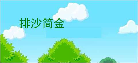 排沙简金